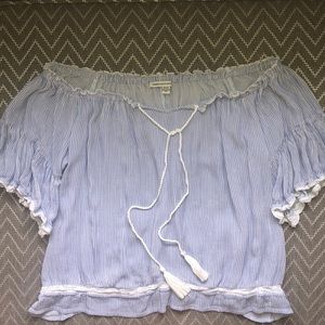 Striped Off the Shoulder Top